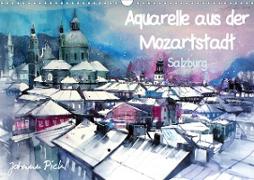 Aquarelle aus der Mozartstadt Salzburg (Wandkalender 2021 DIN A3 quer)