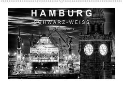 Hamburg in schwarz-weiss (Wandkalender 2021 DIN A2 quer)
