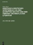 Griechisch-Deutsches Wörterbuch zu den Schriften des NTs und der übrigen urchristlichen Literatur, Lfg. 2, ¿p¿p¿a¿¿¿ - d¿e¿e¿¿¿