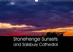Stonehenge Sunsets & Salisbury Cathedral (Wall Calendar 2021 DIN A3 Landscape)
