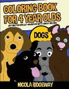 Coloring Book for 4 Year Olds (Dogs)