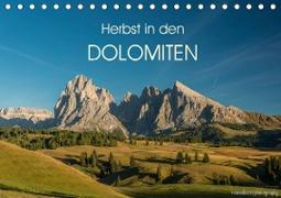 Herbst in den Dolomiten (Tischkalender 2021 DIN A5 quer)