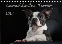 Colored Boston Terrier 2021 (Tischkalender 2021 DIN A5 quer)