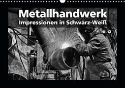 Metallhandwerk - Impressionen in Schwarz-Weiß (Wandkalender 2021 DIN A3 quer)