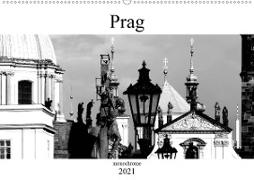 Prag monochrom (Wandkalender 2021 DIN A2 quer)