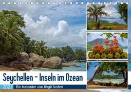 Seychellen - Inseln im Ozean (Tischkalender 2021 DIN A5 quer)