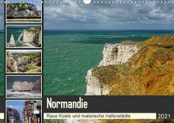 Normandie - Raue Küste und malerische Hafenstädte (Wandkalender 2021 DIN A3 quer)