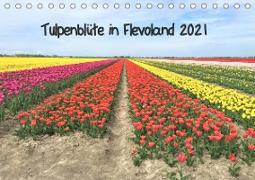 Tulpenblüte in Flevoland 2021 (Tischkalender 2021 DIN A5 quer)