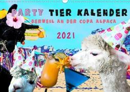 Party Tier Kalender (Wandkalender 2021 DIN A3 quer)
