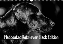Flatcoated Retriever Black Edition (Wandkalender 2021 DIN A3 quer)