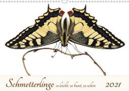 Schmetterlinge so leicht, so bunt, so schön (Wandkalender 2021 DIN A3 quer)