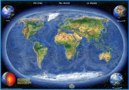 Die Erde Panorama Handkarte