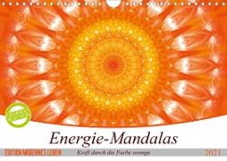Energie - Mandalas in orange (Wandkalender 2021 DIN A4 quer)
