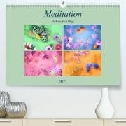 Meditation-Schmetterling (Premium, hochwertiger DIN A2 Wandkalender 2021, Kunstdruck in Hochglanz)