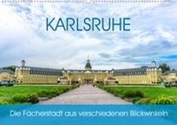 Karlsruhe Die Fächerstadt aus verschiedenen Blickwinkeln (Wandkalender 2021 DIN A2 quer)