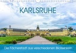 Karlsruhe Die Fächerstadt aus verschiedenen Blickwinkeln (Wandkalender 2021 DIN A4 quer)