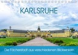 Karlsruhe Die Fächerstadt aus verschiedenen Blickwinkeln (Tischkalender 2021 DIN A5 quer)