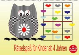 Rätselspaß für Kinder ab 4 Jahren (Wandkalender 2021 DIN A2 quer)