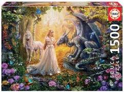 Educa Puzzle. Dragon, Princess and Unicorn 1500 Teile