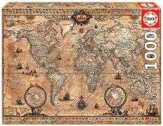 Educa Puzzle. Antique World Map 1000 Teile