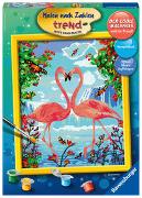 Ravensburger Malen nach Zahlen 28901 - Flamingo Love – ab 12 Jahren