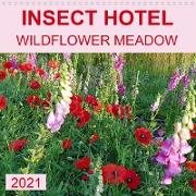 Insect hotel wildflower meadow (Wall Calendar 2021 300 × 300 mm Square)
