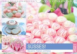 Süsses! Macarons, Pralinen und Kekse (Wandkalender 2021 DIN A4 quer)