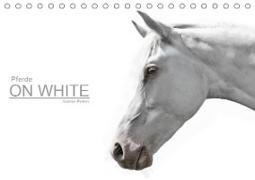 Pferde ON WHITE (Tischkalender 2021 DIN A5 quer)
