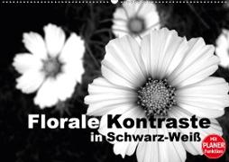 Florale Kontraste in Schwarz-Weiß (Wandkalender 2021 DIN A2 quer)