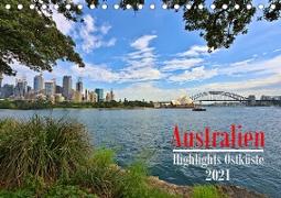 Australien - Highlights Ostküste (Tischkalender 2021 DIN A5 quer)