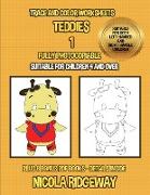 Trace and color worksheets (Teddies 1)