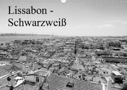 Lissabon - Schwarzweiß (Wandkalender 2021 DIN A3 quer)