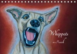 Whippets in Pastell (Tischkalender 2021 DIN A5 quer)