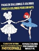 Pages de ballerines à colorier (Pages à colorier pour enfants)