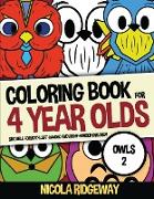Coloring Book for 4 Year Olds (Owls 2)