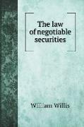 The law of negotiable securities