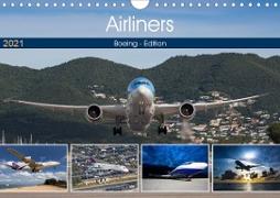 Airliners - Boeing Edition (Wandkalender 2021 DIN A4 quer)