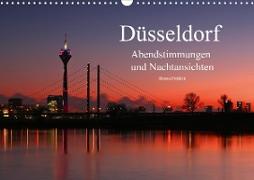 Düsseldorf Abendstimmungen und Nachtansichten (Wandkalender 2021 DIN A3 quer)