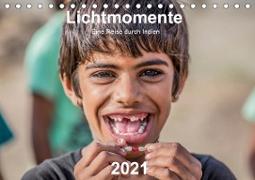 Lichtmomente - Eine Reise durch Indien (Tischkalender 2021 DIN A5 quer)
