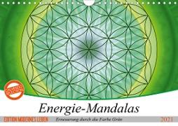 Energie - Mandalas in Grün, Erneuerung durch die Farbe Grün (Wandkalender 2021 DIN A4 quer)