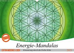 Energie - Mandalas in Grün, Erneuerung durch die Farbe Grün (Wandkalender 2021 DIN A3 quer)