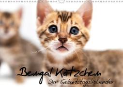 Bengal Kätzchen - Der Geburtstagskalender (Wandkalender 2021 DIN A3 quer)