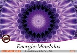 Energie - Mandalas, Spiritualität durch die Farbe Lila (Wandkalender 2021 DIN A2 quer)