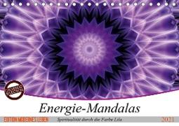 Energie - Mandalas, Spiritualität durch die Farbe Lila (Tischkalender 2021 DIN A5 quer)