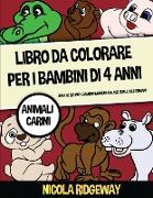 Libro da colorare per i bambini di 4 anni (Animali Carini)