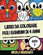 Libro da colorare per i bambini di 4 anni (Gufo 2)