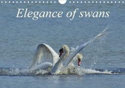 Elegance of swans (Wall Calendar 2021 DIN A4 Landscape)