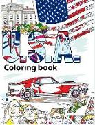 USA Coloring Book: Adult Colouring Fun, Stress Relief Relaxation and Escape