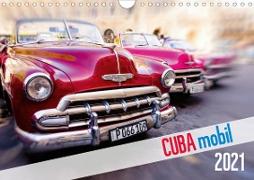 Cuba mobil - Kuba Autos (Wandkalender 2021 DIN A4 quer)