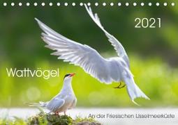 Wattvögel an der Friesischen IJsselmeerküste (Tischkalender 2021 DIN A5 quer)